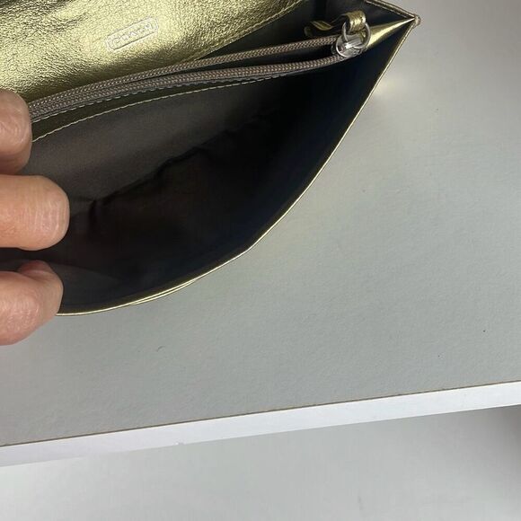 Coach Signature Patchwork Wallet Khaki Gold - Picture 5 of 13